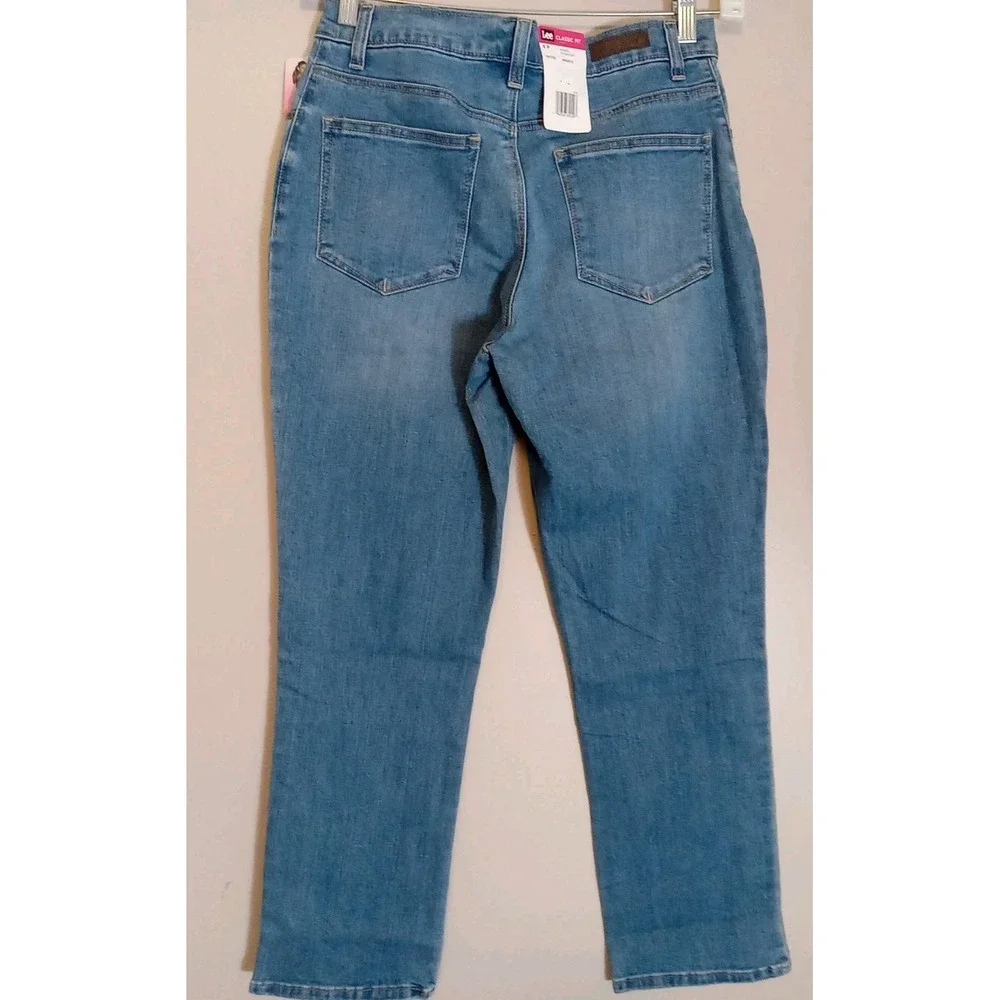 Lee Classic Fit Women Petite‎ Straightleg Slimming  Denim Jeans Size 8P 30x29